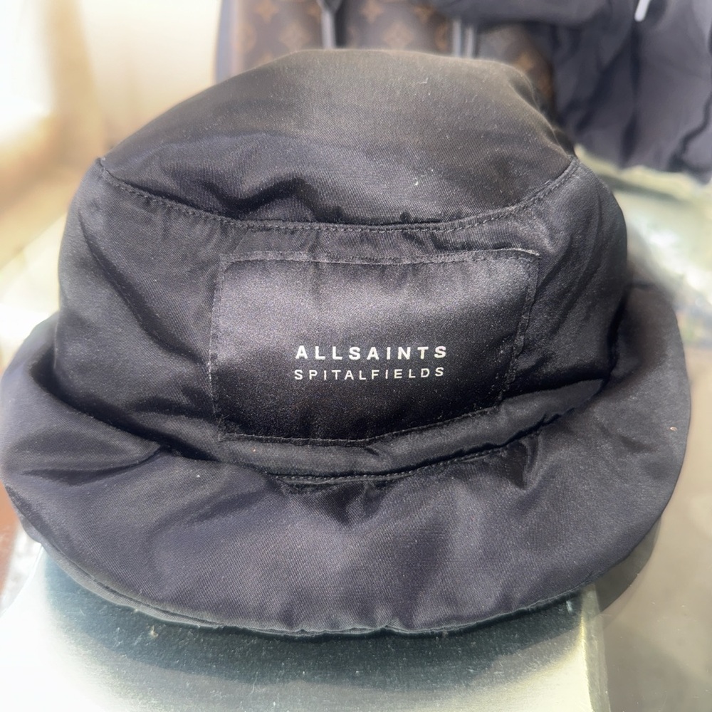 AllSaints Black Bucket Hat